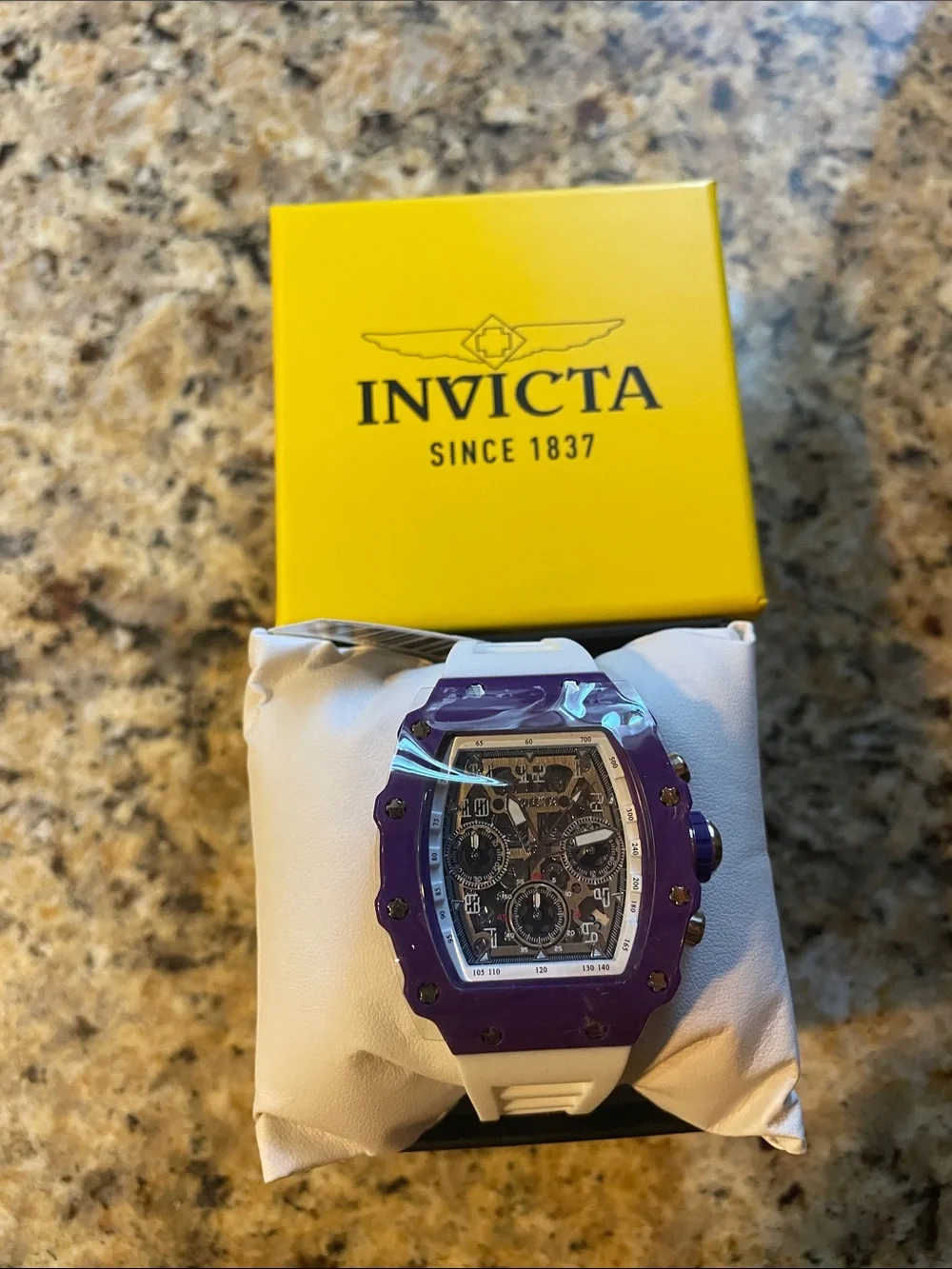 Invicta Racing Purple and White Men's Chronograph Watch